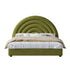 Hartley Velvet Fabric Rainbow Circle Round Shaped Headboard Bed Frame